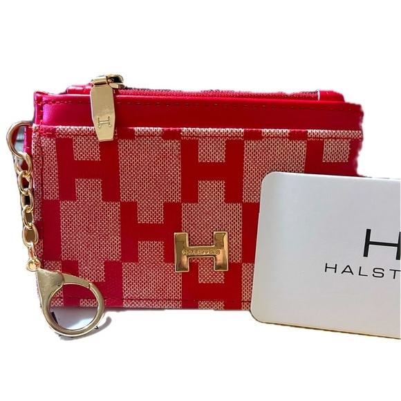 Halston Heritage Red and Goldtone  Women's Wallet - Picture 4 of 10